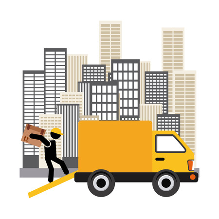 delivery service design, vector illustration eps10 graphicのイラスト素材