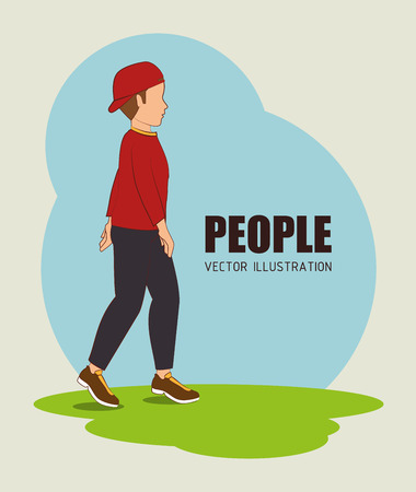 People digital design, vector illustration.のイラスト素材