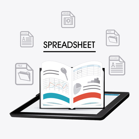 Spreadsheet digital design, vector illustration eps 10.のイラスト素材