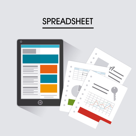 Spreadsheet digital design, vector illustration eps 10.のイラスト素材
