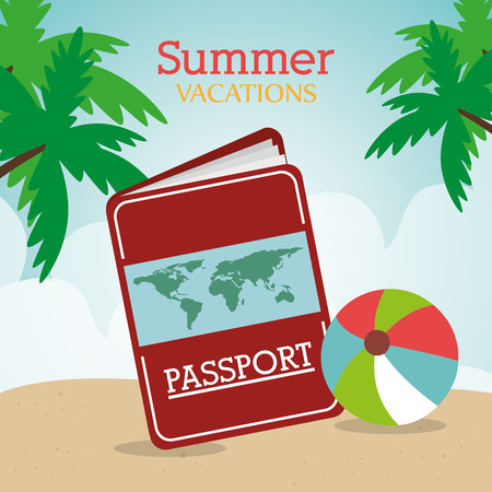 Summer vacations design, vector illustration eps 10.のイラスト素材