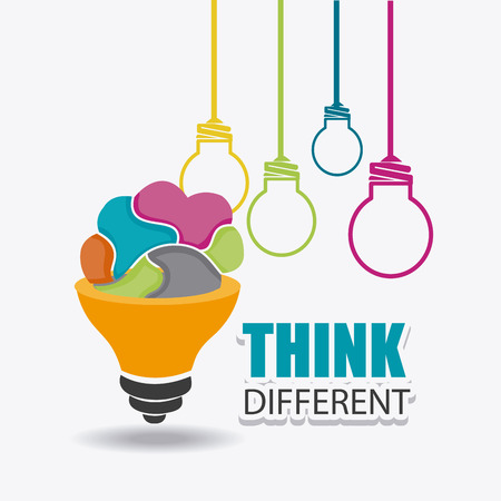 Think different design, vector illustration eps 10.のイラスト素材