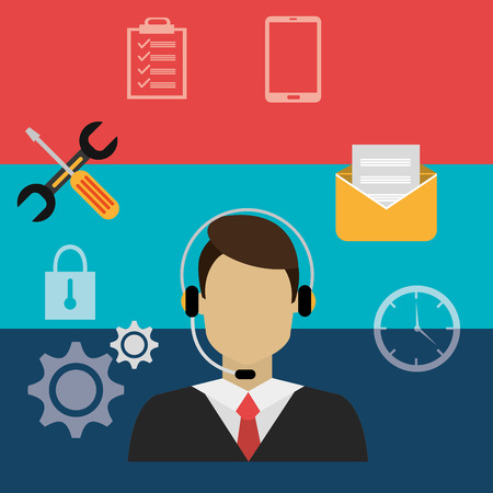 Customer service design, vector illustration eps 10.のイラスト素材
