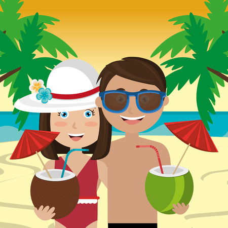 Summer digital design, vector illustration eps 10.のイラスト素材