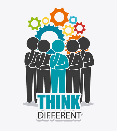 Think different design, vector illustration eps 10.のイラスト素材