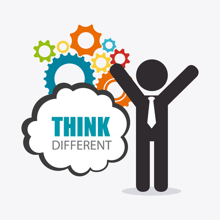 Think different design, vector illustration eps 10.のイラスト素材
