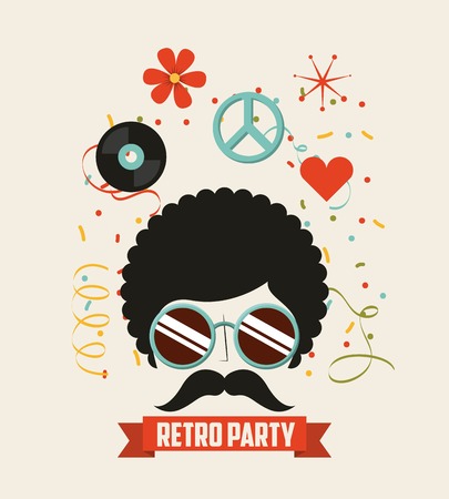 retro party design, vector illustration eps10 graphicのイラスト素材