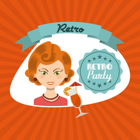 retro party design, vector illustration eps10 graphicのイラスト素材