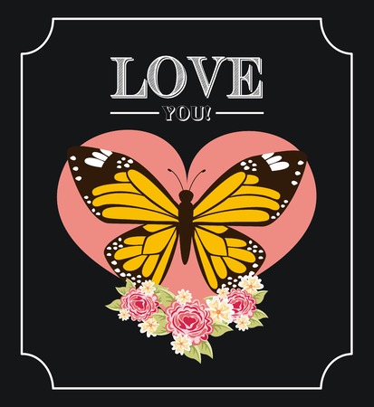 butterfly card design, vector illustration eps10 graphicのイラスト素材