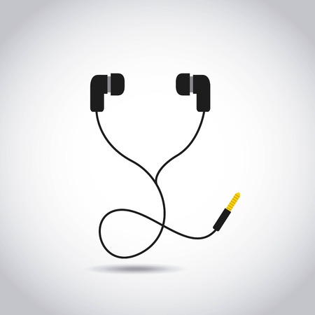 music headset design, vector illustration eps10 graphicのイラスト素材