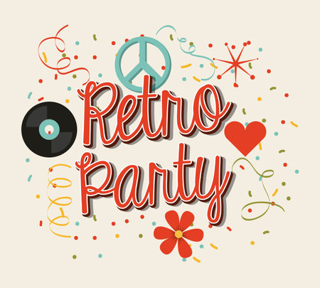 retro party design, vector illustration eps10 graphicのイラスト素材