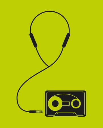 music headset design, vector illustration eps10 graphicのイラスト素材