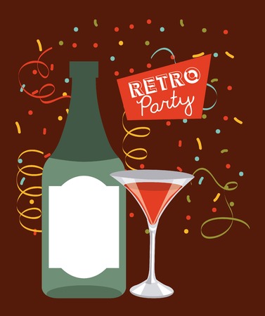 retro party design, vector illustration eps10 graphicのイラスト素材