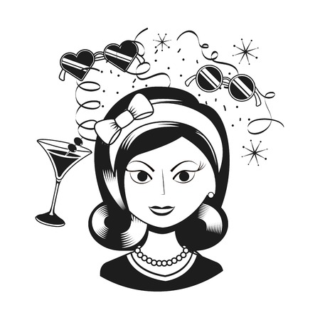 retro party design, vector illustration eps10 graphicのイラスト素材