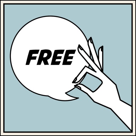 Free Label design over blue backgroundのイラスト素材