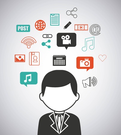 social media design, vector illustration eps10 graphicのイラスト素材