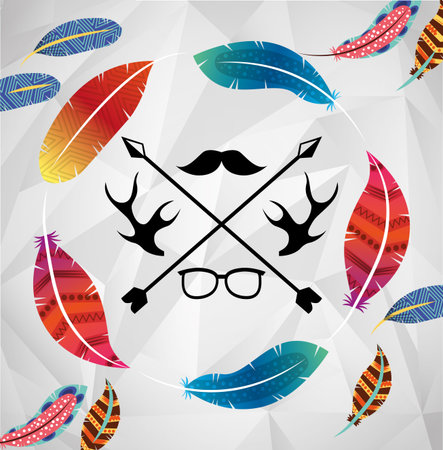 boho style design, vector illustration eps10 graphicのイラスト素材