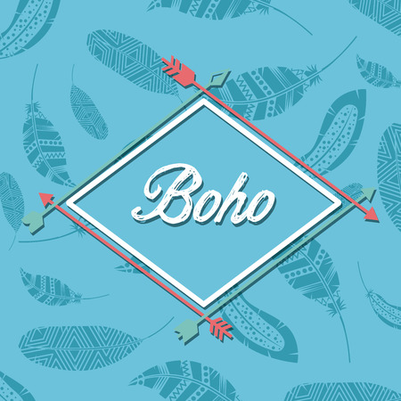 Ilustración de boho style design, vector illustration eps10 graphic - Imagen libre de derechos