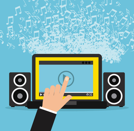 media player design, vector illustration eps10 graphicのイラスト素材