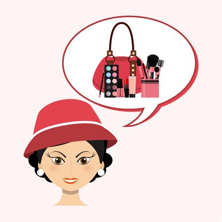 fashion make up design, vector illustration eps10 graphicのイラスト素材