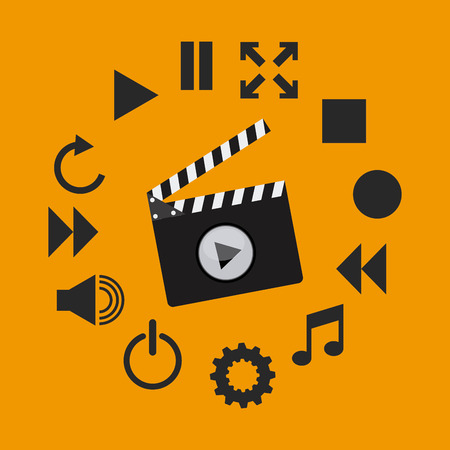 media player design, vector illustration eps10 graphicのイラスト素材
