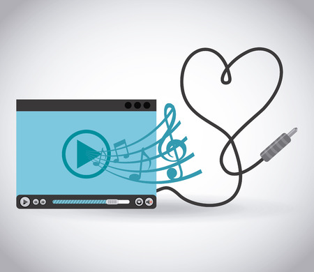 media player design, vector illustration eps10 graphicのイラスト素材