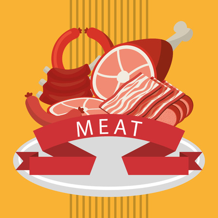 butchery shop design, vector illustration eps10 graphicのイラスト素材