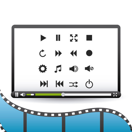 media player design, vector illustration eps10 graphicのイラスト素材