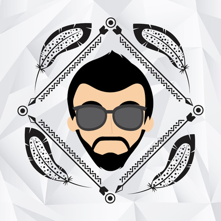 boho style design, vector illustration eps10 graphicのイラスト素材