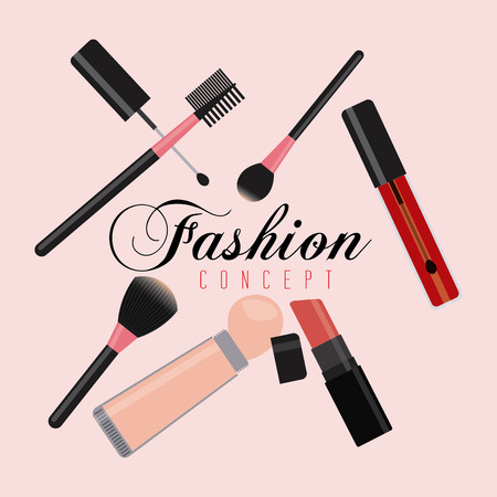fashion make up design, vector illustration eps10 graphicのイラスト素材