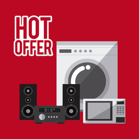 hot offer design, vector illustration eps10 graphicのイラスト素材