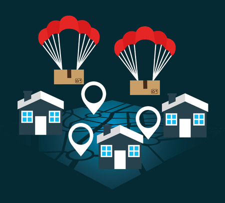delivery service design, vector illustration eps10 graphicのイラスト素材