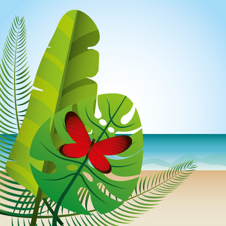 tropical flower design, vector illustration eps10 graphicのイラスト素材