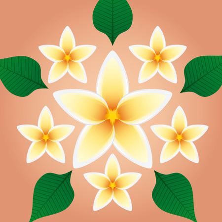 tropical flower design, vector illustration eps10 graphicのイラスト素材