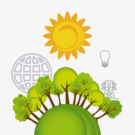 Ecology digital design, vector illustration eps 10.のイラスト素材