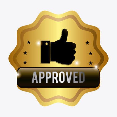 Approved label design, vector illustration eps 10.のイラスト素材