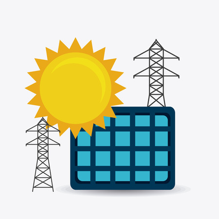 Solar energy design, vector illustration eps 10.のイラスト素材