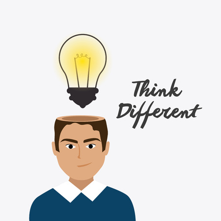 Think positive design, vector illustration eps 10.のイラスト素材