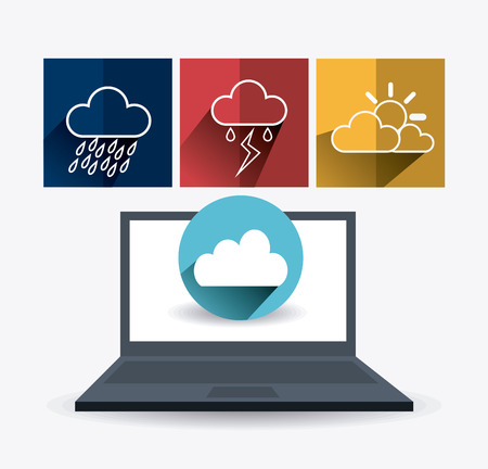 Weather mobile app design, vector illustration eps 10.のイラスト素材