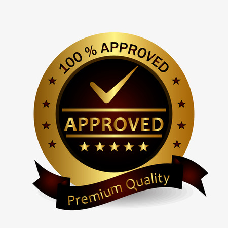 Approved label design, vector illustration eps 10.のイラスト素材