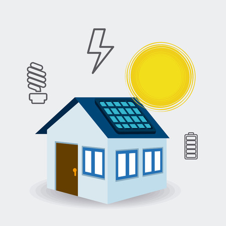 Solar energy design, vector illustration eps 10.のイラスト素材