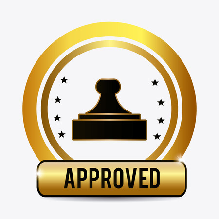 Approved label design, vector illustration eps 10.のイラスト素材