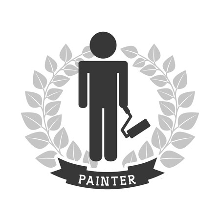 painter icon design, vector illustration eps10 graphicのイラスト素材