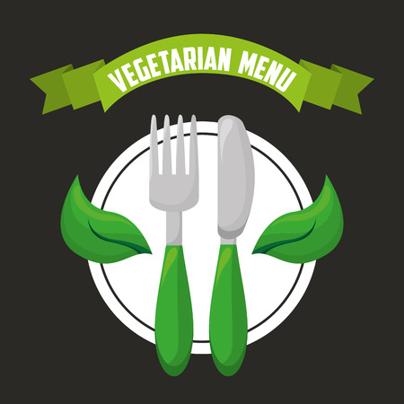vegetarian menu design, vector illustration のイラスト素材