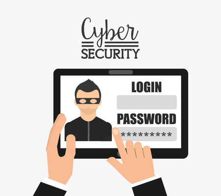 cyber security designのイラスト素材