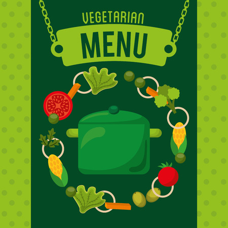 vegetarian menu designのイラスト素材
