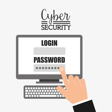 cyber security designのイラスト素材