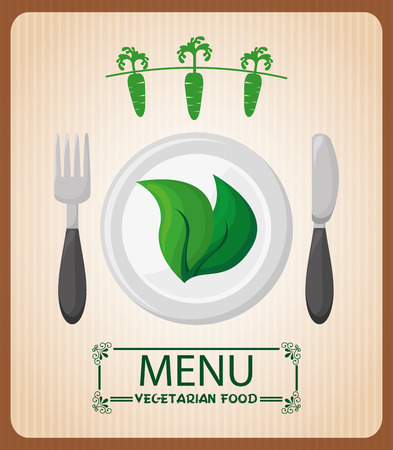 vegetarian menu designのイラスト素材