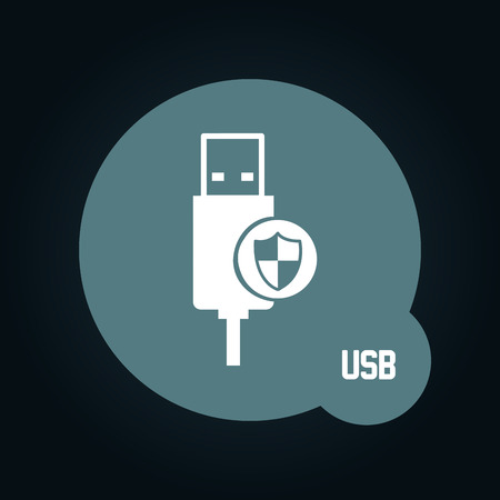 usb icon design, vector illustration eps10 graphicのイラスト素材