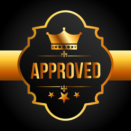approved seal design, vector illustration eps10 graphicのイラスト素材